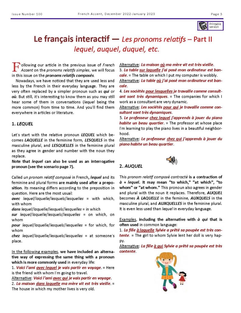 Free French Learning Magazine With Audio Grammar Pdf Download
